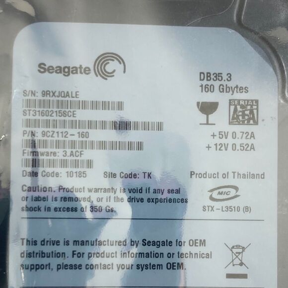 2-PACK Hard Drive Bundle: 9CZ112-160, 633739-001 - *SEE CONDITION - NOT TESTED* - Picture 8 of 11